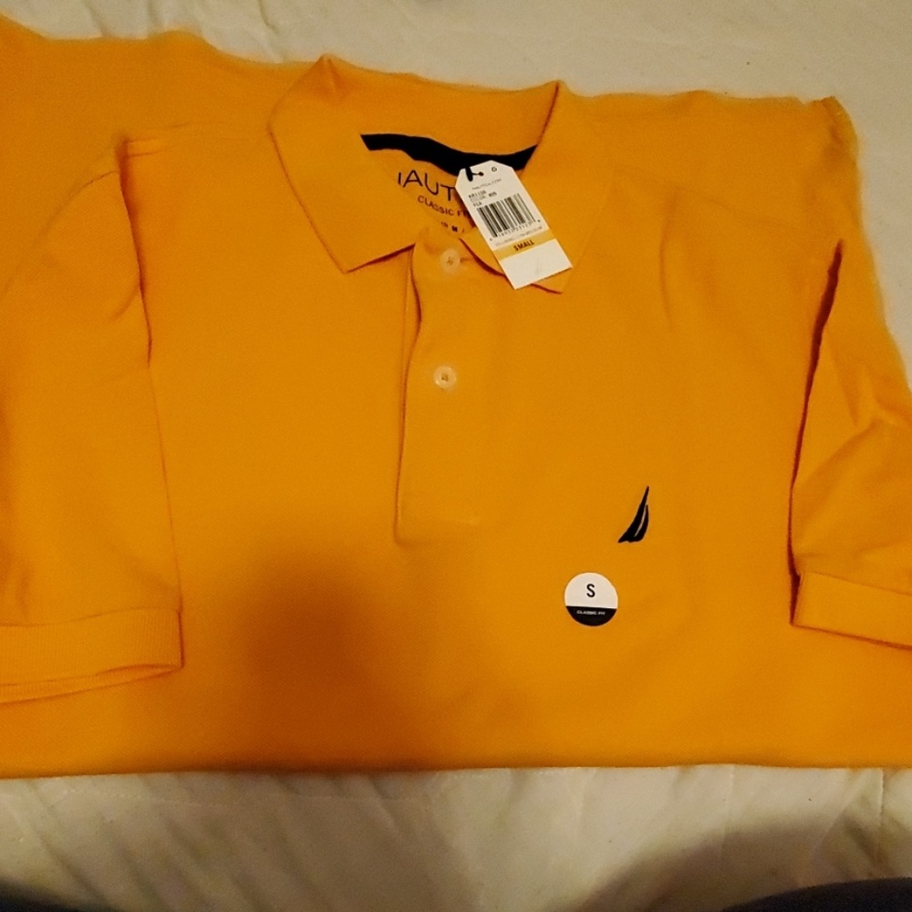 MENS NAUTICA MELON COLOR SS POLO SIZE SMALL